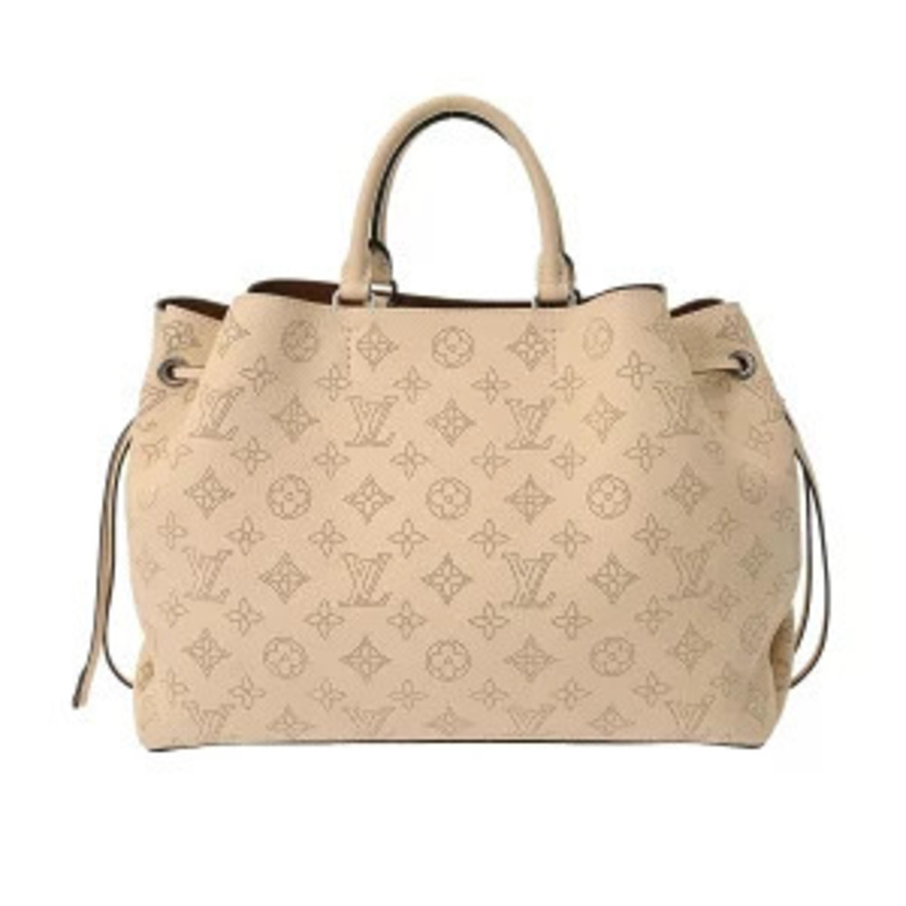 Louis Vuitton Monogram Mahina Bella Tote Cream Leather Bag